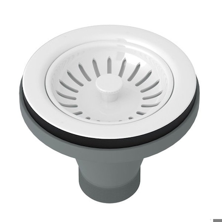 Basket Strainer Without Pop-Up In White Manual Operation